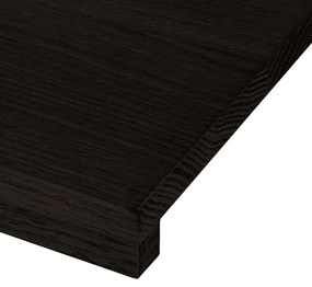 lépcsőfokok 2 db Sötétbarna 80x30x2 cm tömör fa tölgyfa