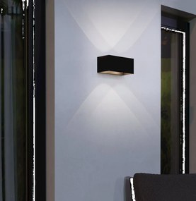 EGLO 900292 LESMO Modern Kültéri Fali Lámpa Fekete, Átlátszó LED IP44