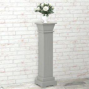 klasszikus szürke MDF szögletes oszlop virágállvány 17x17x66cm
