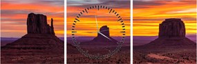 Kép - Emlékmű - völgy Arizonában (órával) (90x30 cm)
