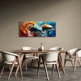 Kép - Delfin festmény (120x50 cm)