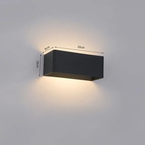 Brilagi - LED kültéri fali lámpatest DONNANI LED/7W/230V 20 cm fekete IP44