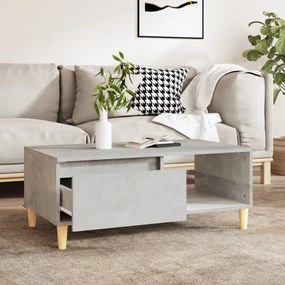 betonszürke szerelt fa dohányzóasztal 90x50x36,5 cm
