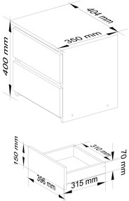 Éjjeliszekrény Cleania CL2 (wenge). 1067843