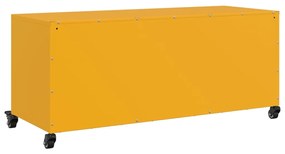 mustársárga acél TV-szekrény 100,5 x 39 x 43,5 cm