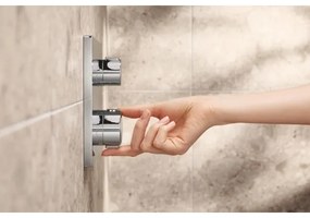 GROHE 348822430 - PRECISION 250 × 250 mm fekete zuhanyszett
