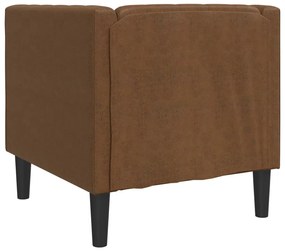 barna művelúr Chesterfield kanapéfotel