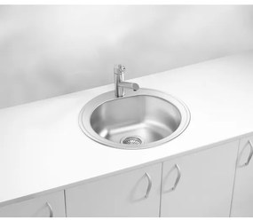ALVEUS 1116756 - FORM konyhai mosogató 51 cm matt acél, 18,5 cm mély