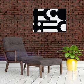 Üveg kép - Geometriai absztrakció N⁰3 (70x50 cm)