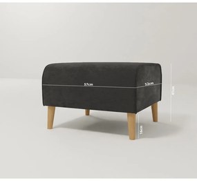 Sötétszürke bársony lábtartó Carole – Ropez