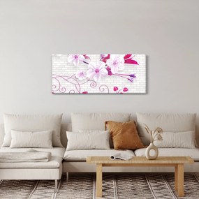 Virággal ellátott gally képe (120x50 cm)