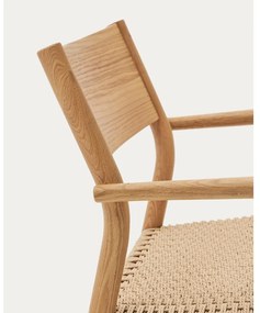 Világos natúr színű szőtt fotel Yalia – Kave Home