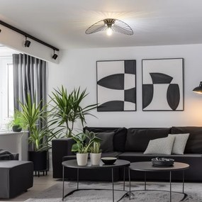 Brilagi - CERIA WIRE LED felületre szerelhető csillár 1xE27/40W/230V 40x56 cm fekete