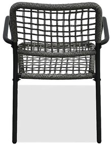 Erkély Bútorszett, Fém + Polyrattan, Szürke. AZ-L1103 GREY