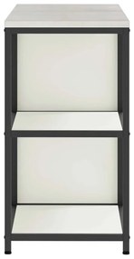 Konyhai Tároló Készlet polcokkal 2 pcs Fehér 120 x 50 x 92 cm
