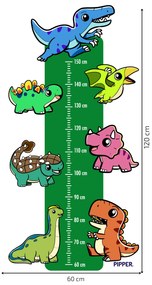 PIPPER. Textil falmatrica "Gyermek mérő - Dinoszauruszok"
