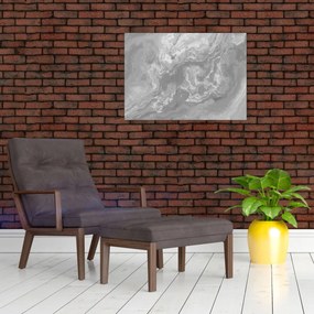 Üveg kép - Márvány fekete-fehérben (70x50 cm)