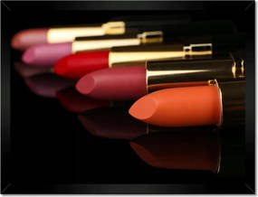 Poszterek keretben 40x30 Rúzsok fekete alapon