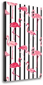 Vászonkép Flamingók és csíkok ocv-82700283
