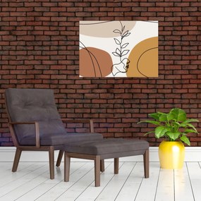 Üveg kép - Boho formák (70x50 cm)