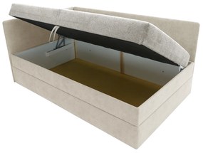 Egyszemélyes ágy 110 cm Optoman (barnásszürke) (ágyráccsal és matraccal) (tárolóhellyel). 1098578