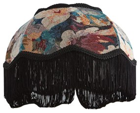 Szövet lámpaernyő virágmintával, fehér belsővel 31,5/15/14 - Heritage