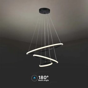 LED Csillár zsinóron LED/32W/230V 3000K fekete