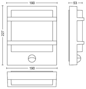 Philips - LED Kültéri fali lámpa érzékelővel PETRONIA LED/3,8W/230V IP44
