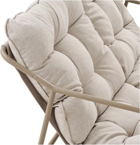 Bézs kárpitozott négyszemélyes kerti lounge szett Nilo – House Nordic