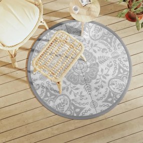 kültéri szőnyeg ARAKIL világosszürke Ø120 cm PP