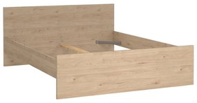 Natúr színű franciaágy tölgyfa dekorral 160x200 cm Naia – Tvilum