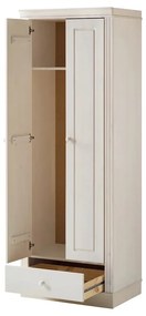 Fehér borovi fenyő ruhásszekrény 65x180 cm Anita – Støraa