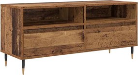 vidaXL TV szekrény Öreg fa 100 x 34,5 x 44,5 cm Műszaki fa és vas