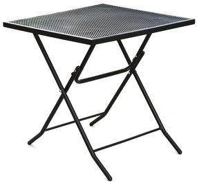 ROJAPLAST ZWMT-70F fém kerti összecsukható asztal, 70 x 70 x 72 cm - fekete