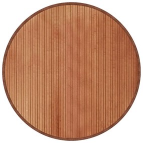 kerek barna bambusz szőnyeg 100 cm