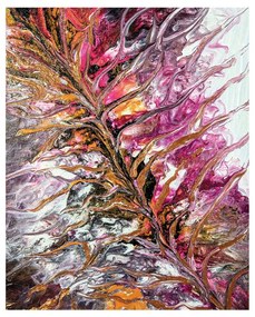 Poszter, absztrakt, keret nélkül, 40x50 cm, rózsaszín - GOWAN