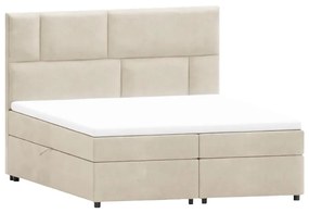 Bézs ágyneműtartós boxspring ágy 140x200 cm Lola – Ropez