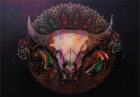 Fotótapéta Mandala Marha Koponya Etnikai Tollak Boho Art 200x140 +ragasztó