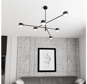 Csillár rúdon NATSU 6xGX53/12W/230V fekete