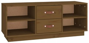 mézbarna tömör fenyőfa TV-szekrény 100x34x40 cm