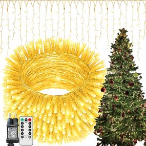 35M kĂŒltĂ©ri Led fĂ©nylĂĄnc Meleg fehĂ©r 350LED IP65 vĂzĂĄllĂłsĂĄg