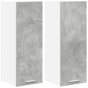 Függő szekrény Riga 2 pcs Beton szürke és fehér 30 x 31 x 80 cm
