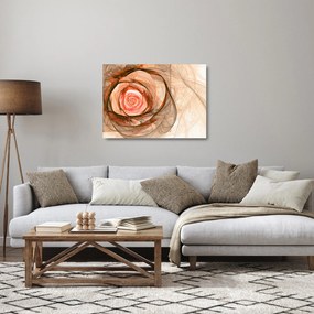 Üveg kép - Absztrakt rózsaszín rózsaszín fehér háttérrel (70x50 cm)
