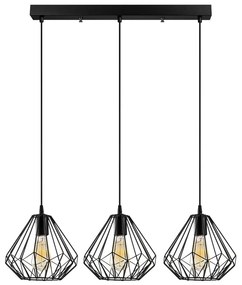 Fekete függőlámpa fém búrával Diamond – Opviq lights