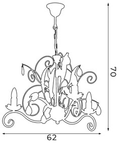 Csillár LUCE 3xE14/60W/230V