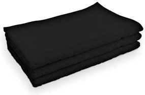 Classic fekete kis törölköző 30x50 cm 100% pamut