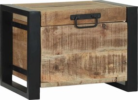 vidaXL Tárolódobozok tárolóval Barna 40 x 30 x 30 cm Tömör mangófa
