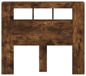 sonoma tölgy színű szerelt fa LED-es fejtámla 120x18,5x103,5 cm