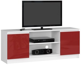 TV asztal Dariel  (fehér + fényes piros). 1069771