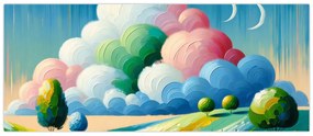 Kép - Tájkép felhővel (120x50 cm)